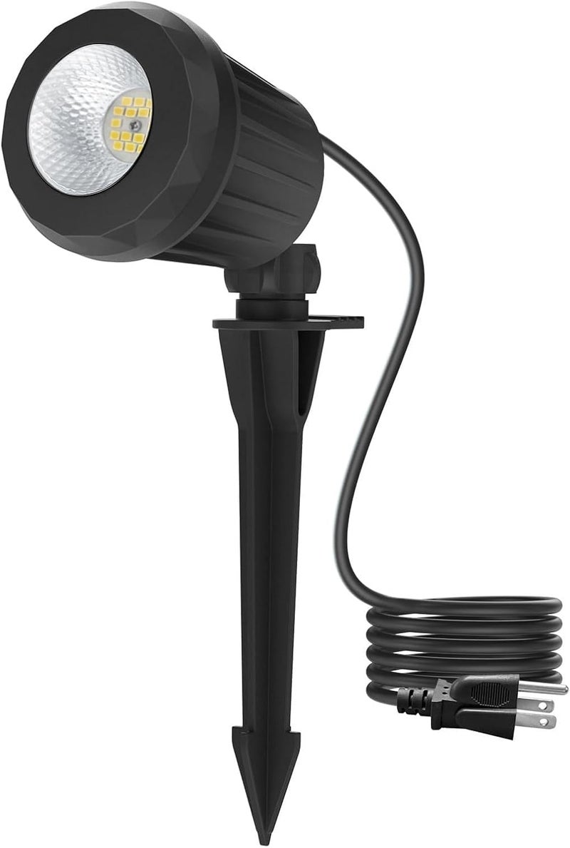 Holeva Spotlight Outdoor – 120V Plug-in, 2700K Warm White LED Landscape Spot Lights with RGB 3 Lenses for Yard, Garden, Lawn&Tree Decor, IP67 Waterproof, Perfect for Holidays&Everyday (1 Pack, Black) - Image 1